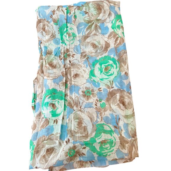 Vintage 1940-1950 Floral Striped Solid Fabric Lot of 13 Remnants - Picture 4 of 13